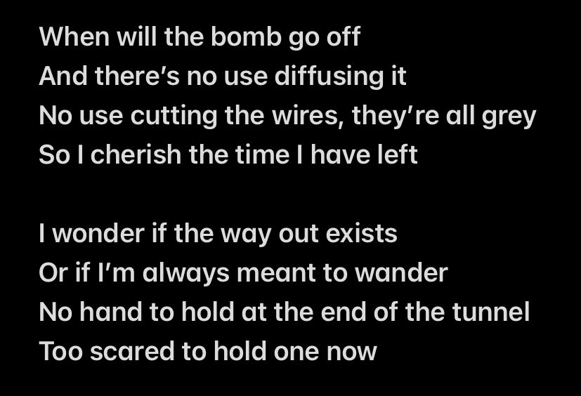 depthsofneptune's tweet photo. Chat,, I wrote a poem about how the struggles of feeling like you’re running out of time. Very much based on my own experiences, based on love, based on health, based on grief. And honestly,, timebomb had a bit of inspiration

I wanna make a full artistic piece with it eventually https://t.co/xRdasuF4Fv