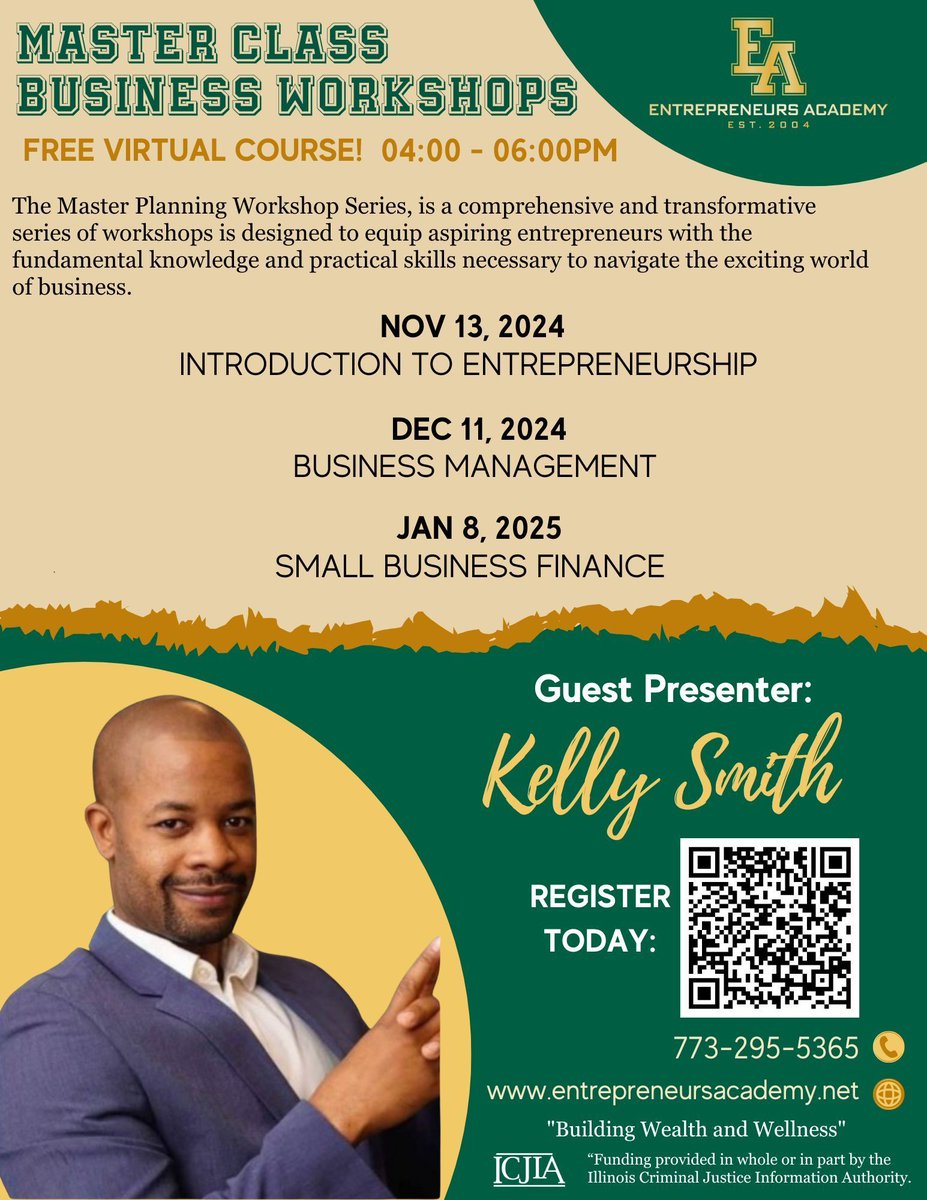 ChicagoBlackBus's tweet photo. 🌟 Unlock Your Potential with Our Virtual Master Planning Workshop Series! 🌟
Are you ready to take the next step in your entrepreneurial journey?
No experience necessary.  REGISTER TODAY. https://t.co/3FP7skErxV 
#follow for updates @eacademynet 
#Chicago #VirtualClass #Free #FreeClasses #ChicagoBusiness #ChicagoEvents #Startups #smallbusinessowners #BlackTwitter #BlackAmerica