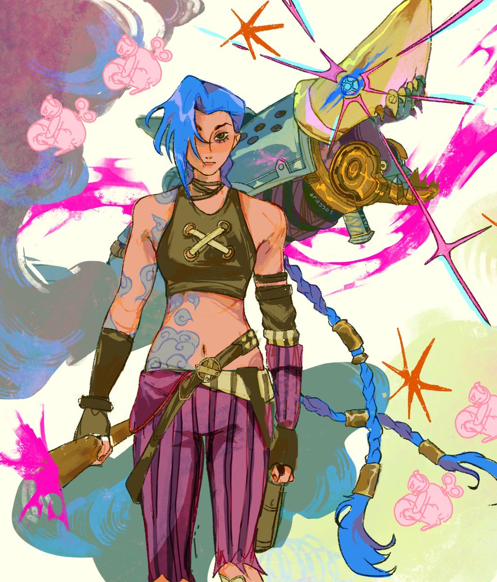 Paint the town💙🩷

 #jinx #arcane