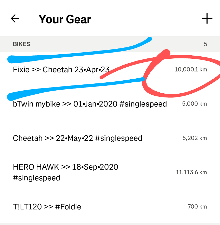 steelstreetbikr's tweet image. They said 🗣️it's High Risk to ride #fixie on the #streetsofhyderabad
ME🗣️ yeah! True ✓
.
.
.
And Now • #FXD⚙️44/16⛓️2.75 🚴🏻‍♂️👣🔥 &amp;gt;&amp;gt; 10000 KM.😎

Yr.2024 &amp;gt;&amp;gt; 99 Rides || 6050 KM.
Total Distance &amp;gt;&amp;gt; 32000+ KM.

📸 #steelstreetbiker
instagram.com/p/DC4LXAcyqN8/…