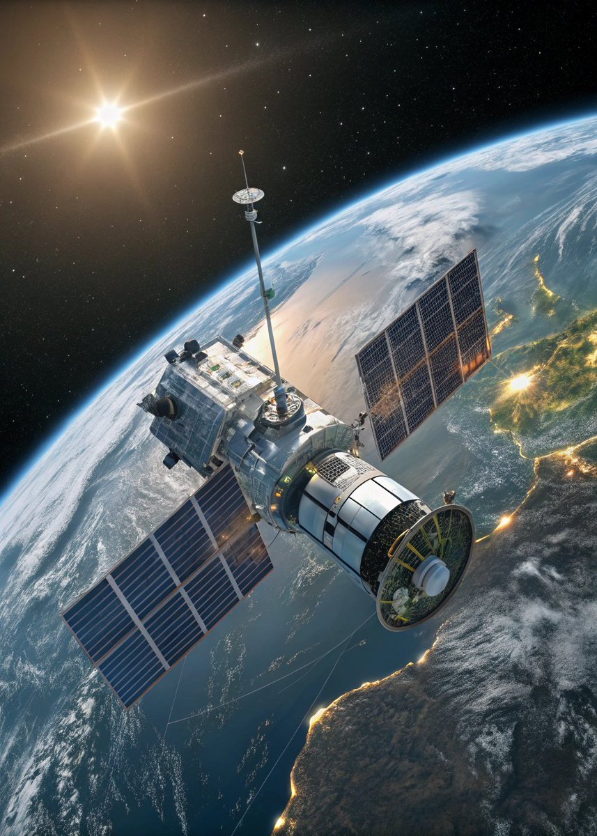 GirishSapiya's tweet image. “Connecting Earth to the stars 🌍✨ A satellite that bridges innovation and exploration 🚀🔭 #SpaceTechnology #SatelliteDesign #EarthOrbit #Innovation #GlobalConnectivity #ExploringTheUnknown”