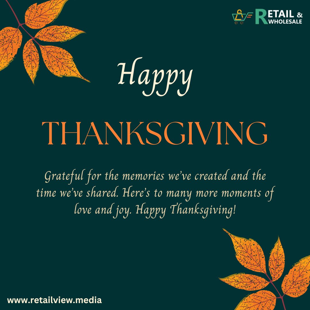 Thankful for you today and always. Enjoy your Thanksgiving!

retailview.media

#thanksgiving #thankful #family #happythanksgiving #grateful #love #christmas #holiday #turkeyday #holidays #gratitude #food #blessed #givethanks #thanksgivingday #smallbusiness #november