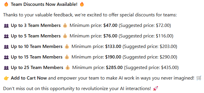 GeorgeTome's tweet photo. 🚀 Unlock the potential of AI with the Generative AI Professional Prompt Engineering Guide https://t.co/jJQ8txtyAH 📖Master the art of crafting powerful prompts. Now offering team/group discounts! 👥 Get it now and make AI work for you like never before! #AI #MobAI
@JoeJustice https://t.co/sFZWfpGNnx