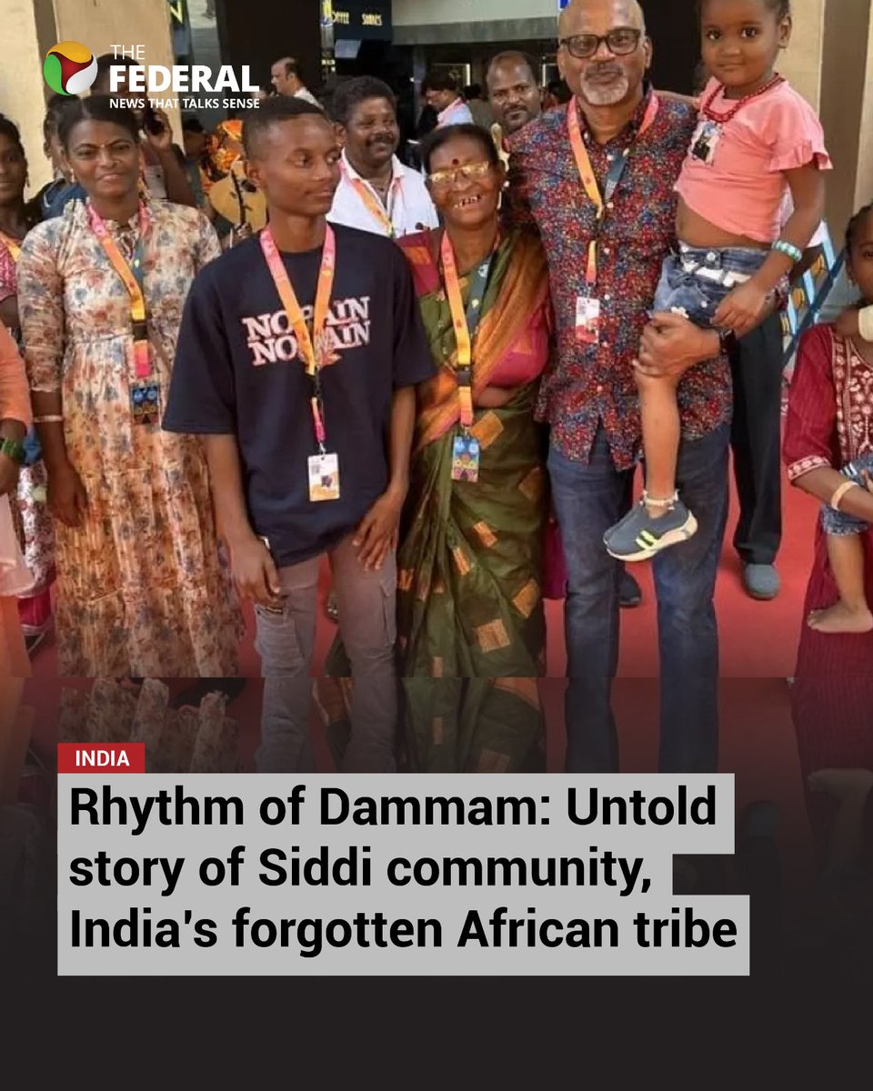 TheFederal_News's tweet photo. Jayan K. Cherian's film Rhythm of Dammam weaves the #Siddi community's history of marginalisation, intergenerational trauma and resilience into a poignant narrative that echoes through their music and traditions.

(@RajeevSantharam reports)

Read here: https://t.co/pFydDPuVMx https://t.co/swisjDKDX2