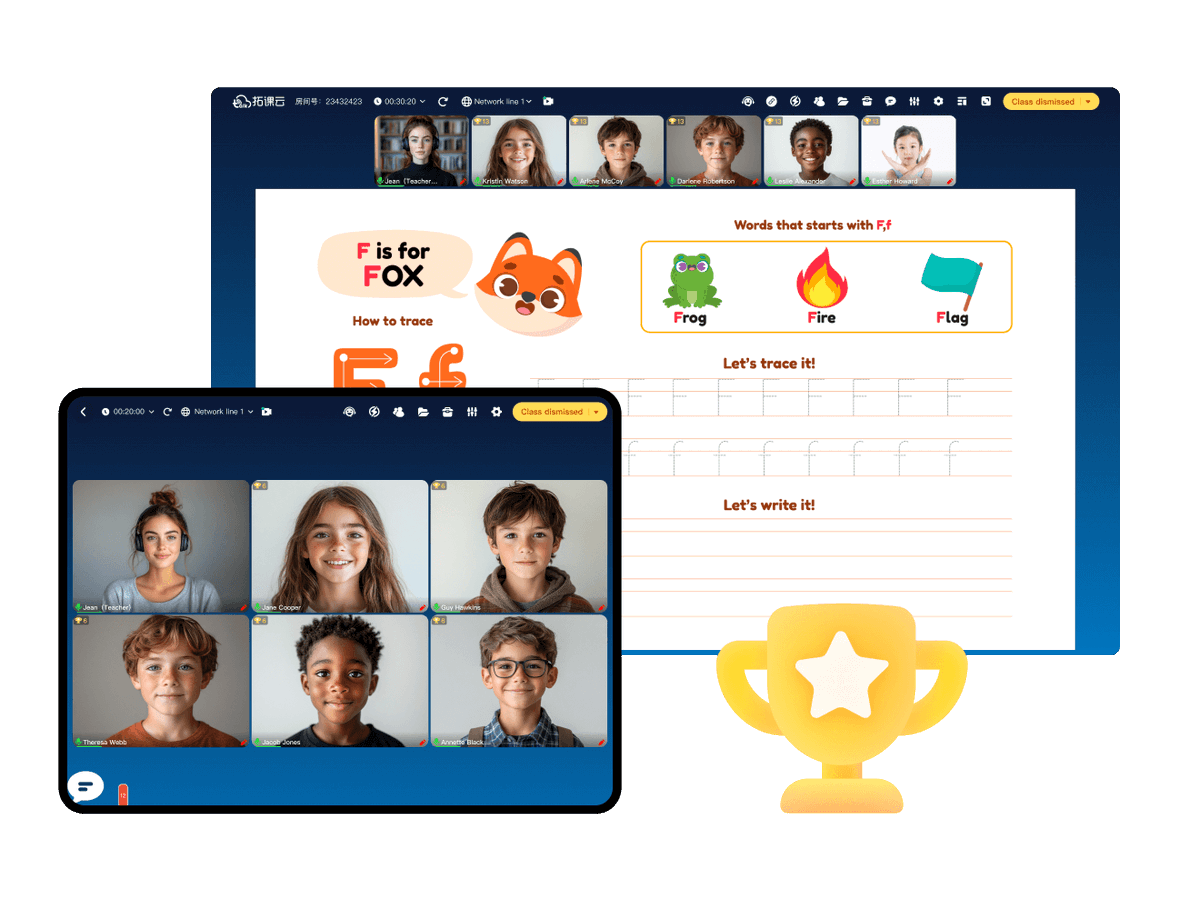 🌤️Kelas kecil  

👉Buat kelas kecil interaktif 1v1 atau 1vN. 
👉Menyediakan banyak alat pengajaran untuk membantu guru meningkatkan kualitas pengajaran online. 
👉Mendukung berbagai perangkat kursus.
