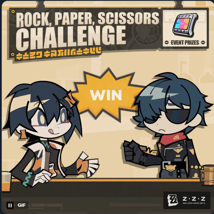 Shadowpickaxe's tweet photo. @ZZZ_EN #zzzero #RockPaperScissorsChallenge UID: 
 1000552667 https://t.co/LZzvVknS9h
