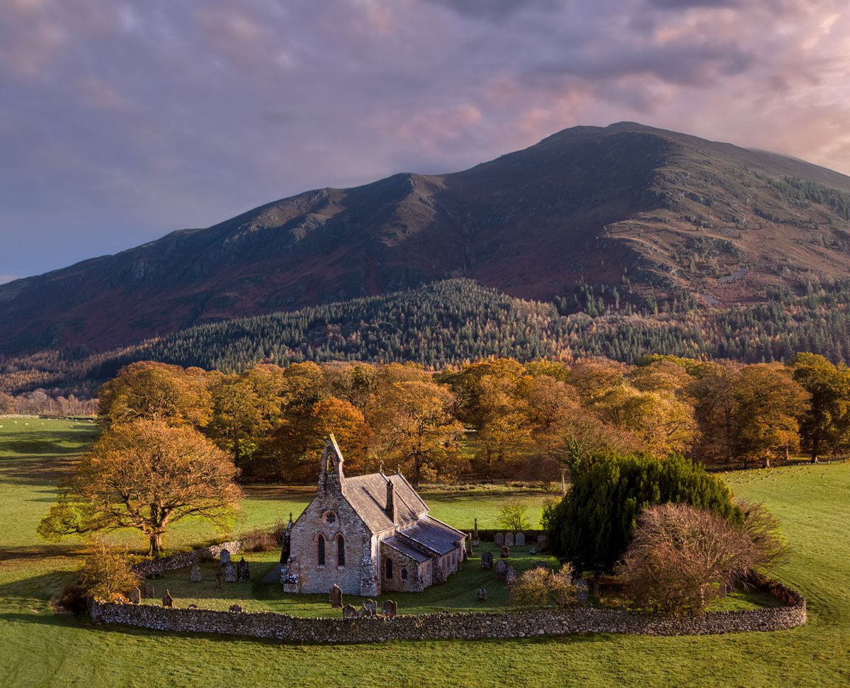 lakesrhino's tweet photo. Morning everyone I hope you are well. The beautiful "10th century" St Bega's church on the shores of Bassenthwaite under the shadows of Skiddaw. If you are there it is normally open and worth a visit. Have a great day. 

#LakeDistrict 
@keswickbootco https://t.co/UxIfp1b1xY