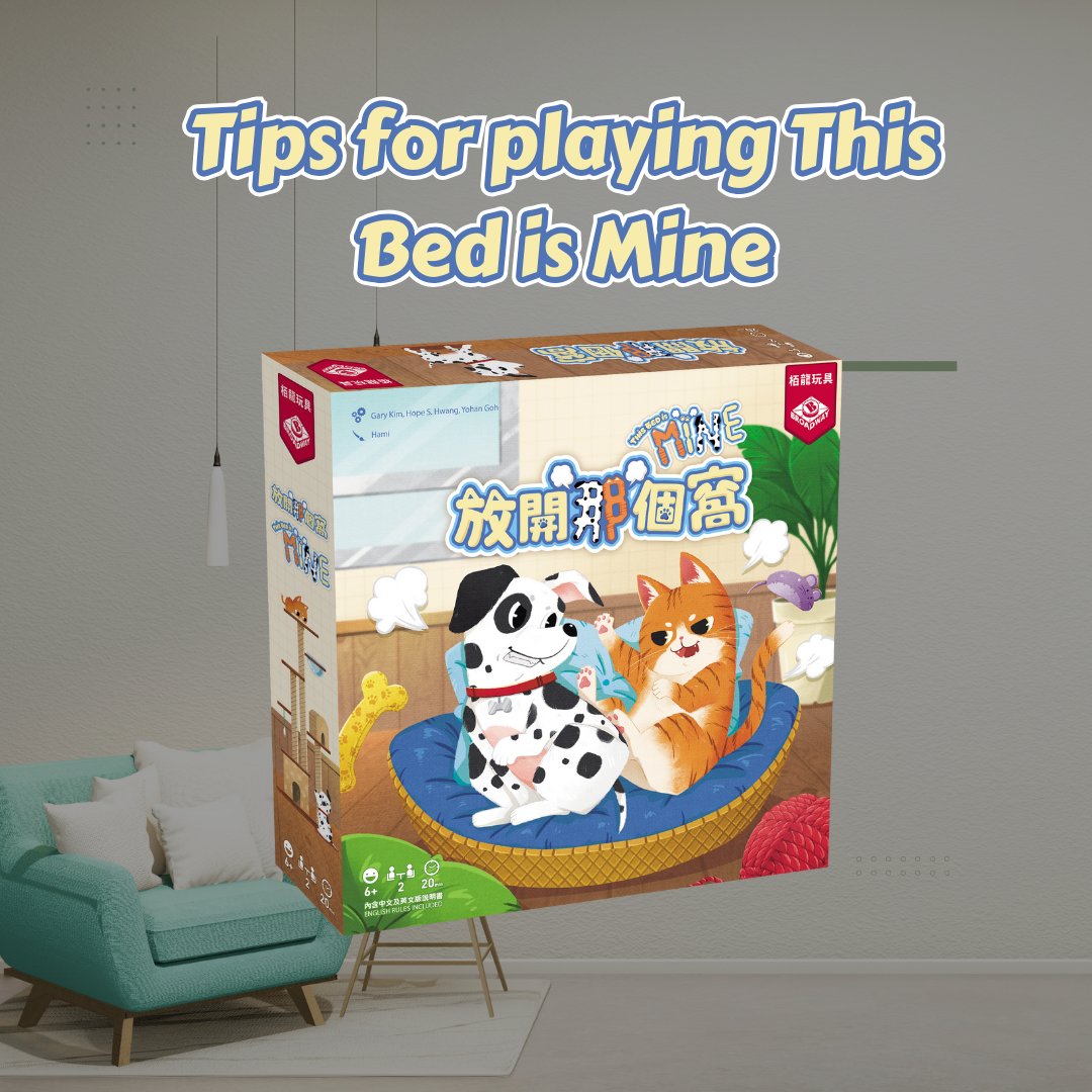 BroadwayToysLtd's tweet photo. A fun and adorable battle between cats and dogs has begun! Strategize and compete to see who can claim the most space on the cozy bed.
Check out these helpful tips!
#BroadwayToys #BoardGames #Boardgame #BGG #HongKong #GameDesign #tablegame #Thisbedismine #cat #dog #bed #family https://t.co/pD5z1bMgaA