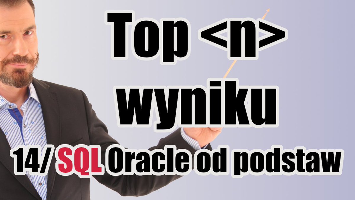 MarcinBadtke's tweet image. Lekcja 14 darmowej edycji mojego kursu 'Podstawy SQL dla użytkowników Oracle'.
A w niej: jak przy pomocy FETCH i rownum wybrać top n wartości i wierszy.

badtke.pro/kurs-podstawy-…

#marcinbadtke #sql #bazydanych #oracle #oracledatabase @OracleDatabase