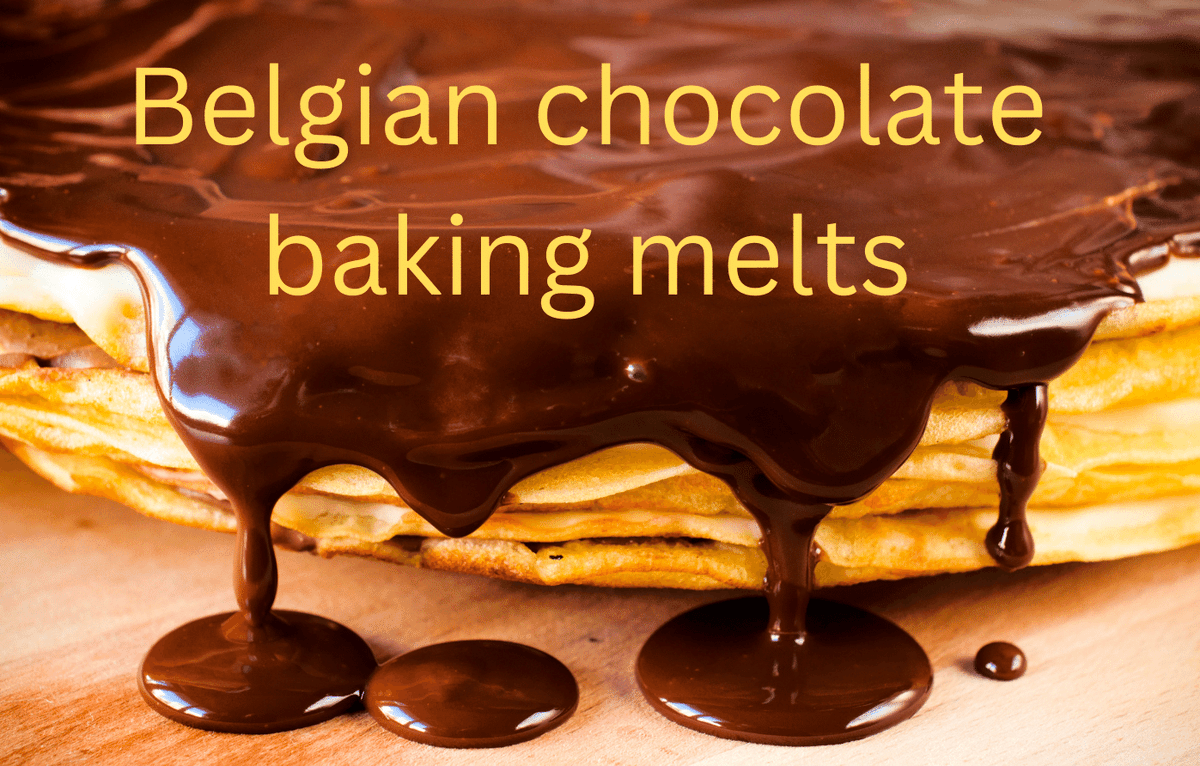 Fancy some melting Milk or Dark Belgian Chocolate Melts on top of pancakes? Try our Belgian Chocolate Melt buttons with 85% less sugar and which can also be eaten on its own. #chocolate #cookingchocolate #belgianchocolate #gourmet #diabeticfriendly #toothfriendly #lesssugar