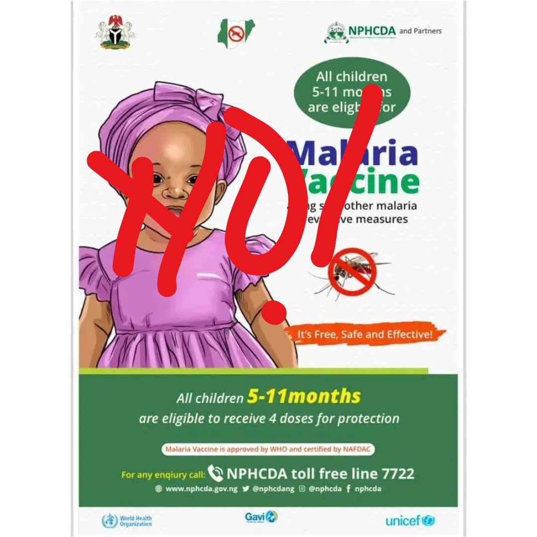 At a time the whole world including the manufacturers and promoters of vaccines in first world countries are rejecting vaccines, Nigeria's Min of Health and Primary Health Care Board are pushing Malaria Vaccines. Pls reject it with EVERYTHING YOU HAVE! 
We understand the Minister