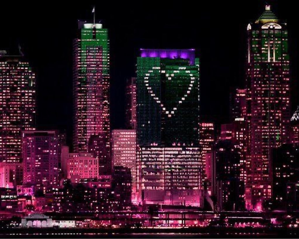 heartipink's tweet image. heart-shaped city lights