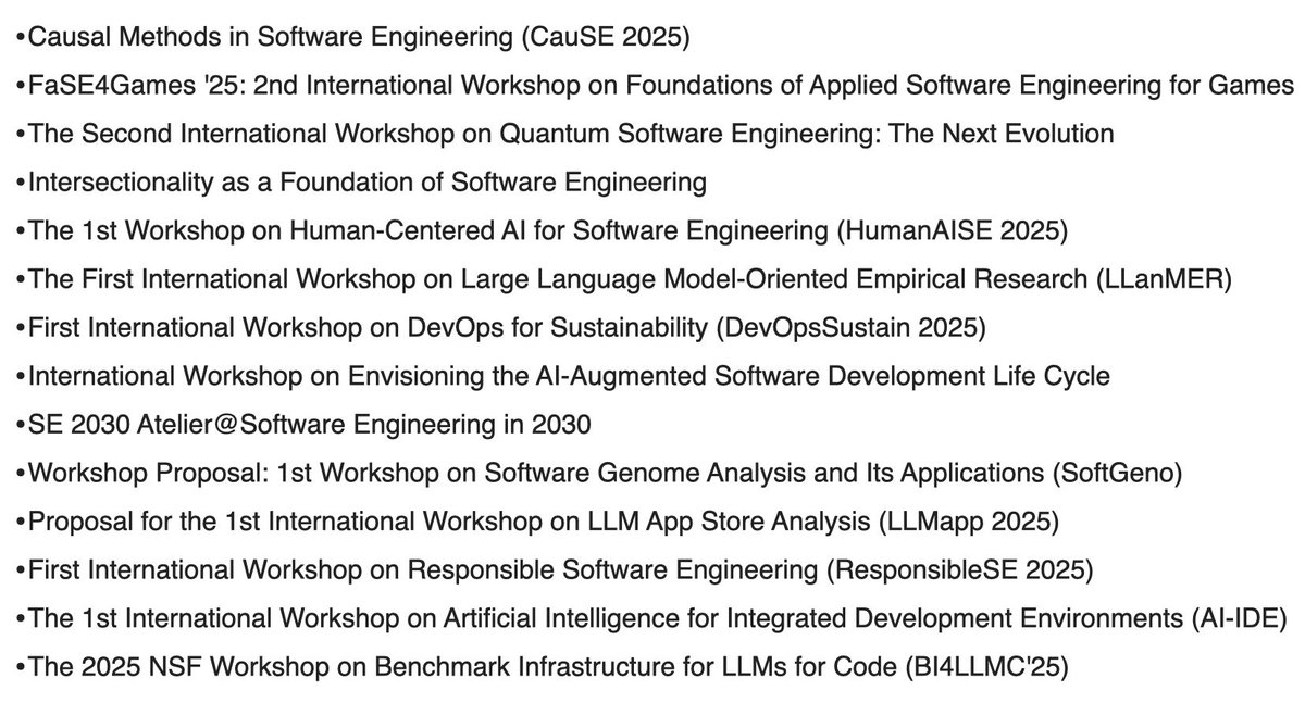 FSE'25 will be buzzing with 14 co-located workshops. Congratulations to the organizers for their hard work! More details will be posted in the next few days. #FSE25 #Workshops