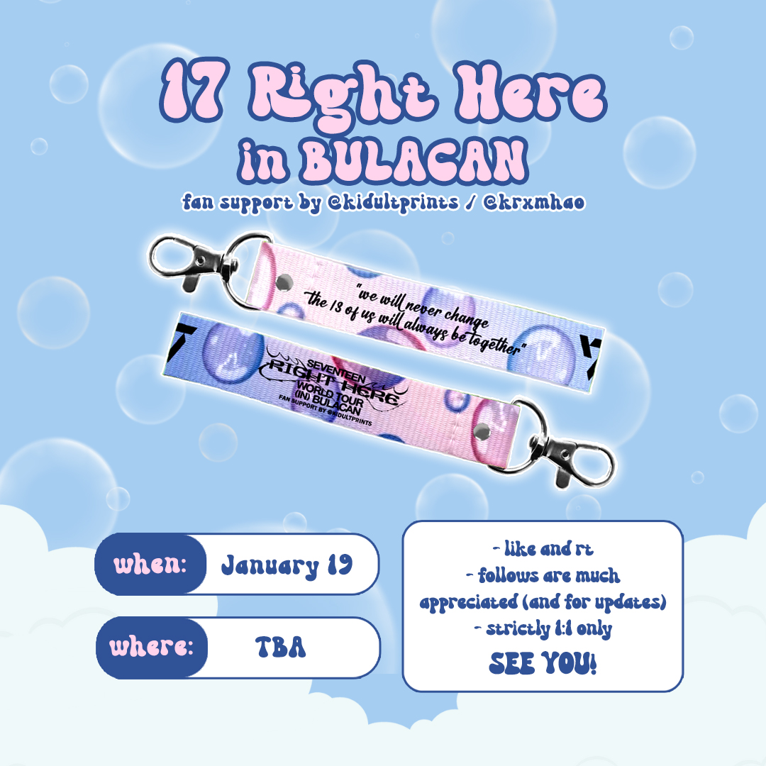 KidultPrints's tweet photo. SEVENTEEN RIGHT HERE IN BULACAN
fan support by @KidultPrints / @krxmhao

📆 january 19, 2025 
📍TBA
💎 like &amp; rt
💎 follows are much appreciated
💎 updates will be posted in this acc

see you carats!

#SVT_RIGHT_HERE_IN_BULACAN 
#SEVENTEEN_RIGHT_HERE_IN_BULACAN https://t.co/5CJVzsjfCF