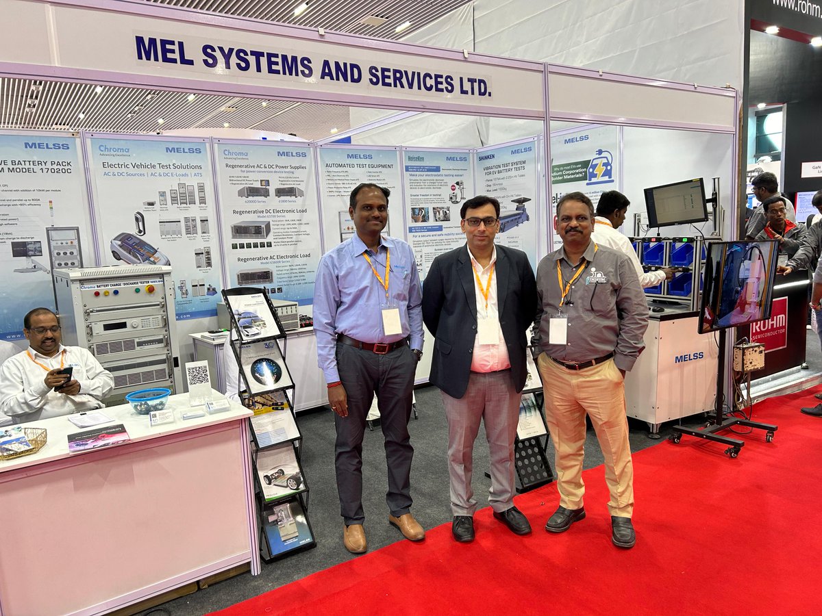melssindia's tweet image. We are at Auto EV India 2024

Please come and visit our stall - C11 to explore various test solutions for Electric Vehicle.

#AutoEV #EVTestsolutions