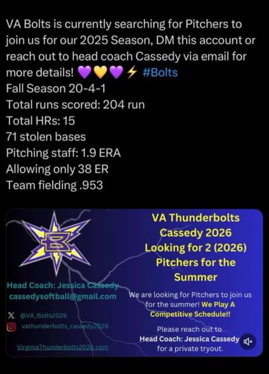 robyn_burns's tweet photo. @avasherard2027 We need a pitcher utility if you still want to pitch? National team with lots of looks 😀 https://t.co/DgGZMYnZji