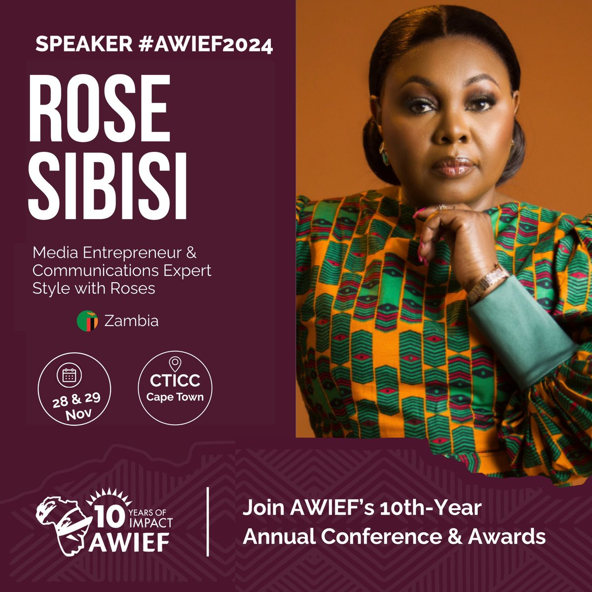 RoseSibisi's tweet photo. It’s been a minute. Looking forward to anchoring the special 10th year of @awieforum happening today and tomorrow at @CTICC_Official as Programme Director. #awief2024 #WomeninBusiness #Innovation #Enterpreneurship #budblossomflourish #rosesibisi https://t.co/FC0aD9BIgb
