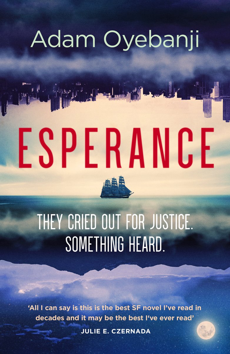 I have two COVER REVEAL to share today. The first one is for ESPERANCE by Adam Oyebanji, a story of an investigation of a baffling murder: a man and his son, who appear to have been drowned in sea-water. But the nearest ocean is a thousand miles away.

Cover art by Andrew Smith