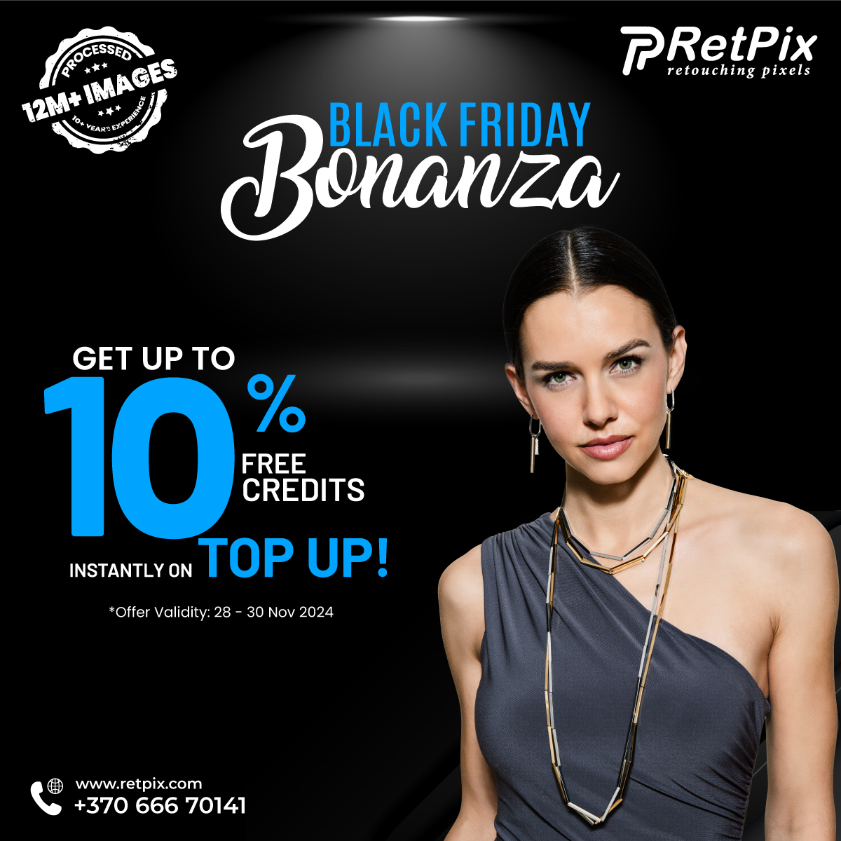 RetPix's tweet photo. Get your photos Black Friday-ready. Order now to enhance every detail and bring out the best in your images.

Contact Us Today: 
📧: hello@retpix.com
📱: +370 666 70141

#BlackFridayDeals #blackexcellence #retpix #photoediting #blackfridayoffers #retouching #bonanza https://t.co/49Jaate1SV