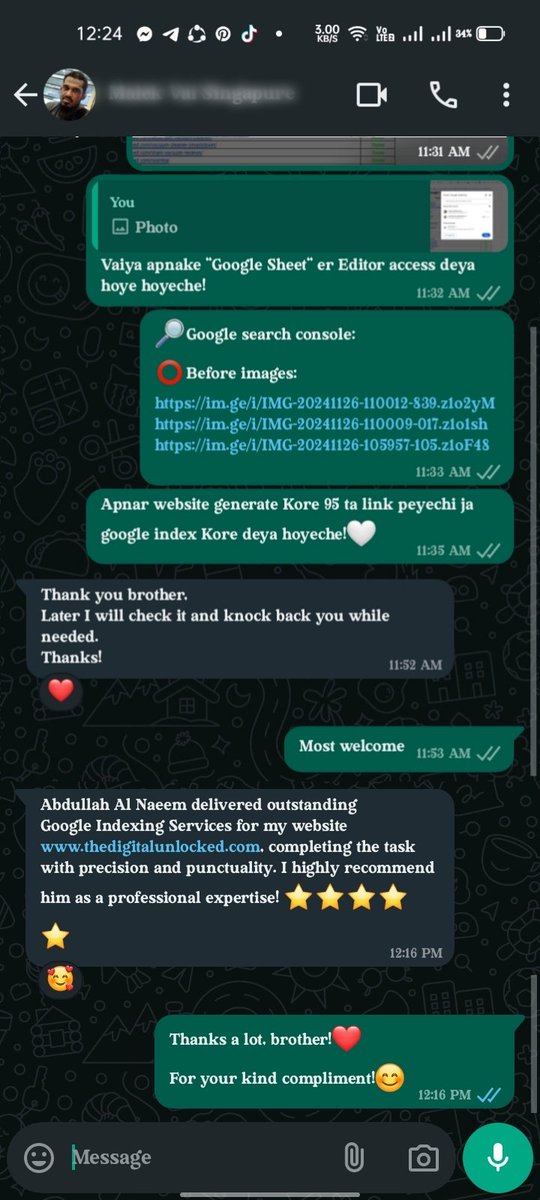 coder_abdullah's tweet image. Happy review!!🥰🤩❤️
Got 5 star!!⭐ ⭐ ⭐ ⭐ ⭐
Have delivered a service of Google Indexing!!🌐🔗🔎
#review #GoogleIndexing #googlesearch #googlesearchconsole #seoservices #GoogleSearchRanking #googleseoservice