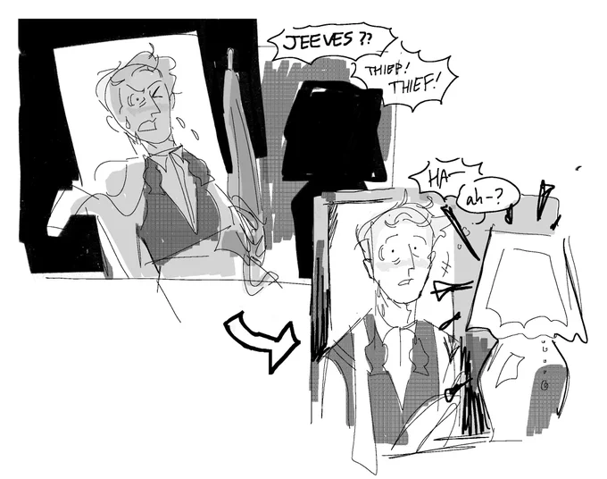 bertie mistakes the common lamp for a burglar #jeevesandwooster 