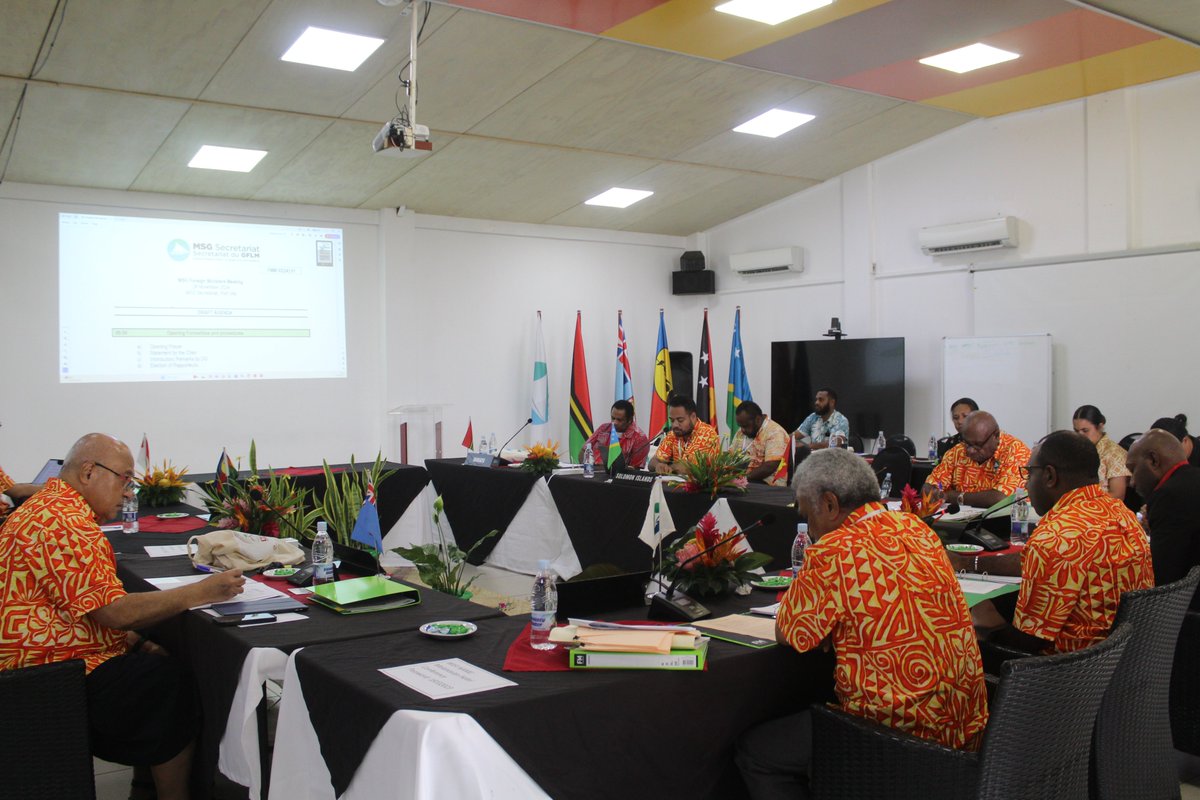 The #MSG Governing Bodies met in Port Vila 🇻🇺over the last two days with the Senior Officials Meeting preceding the Foreign Ministers Meeting. The FMM has just endorsed the Secretariat's 2025 Work Programme &amp; Budget.
