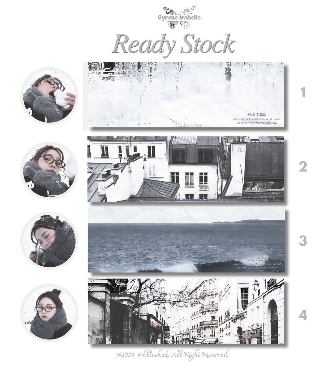 bllushed's tweet image. a repost for this tweet? thankyou! 

haloo temen-temen, aku bawa 6 ready stock layout scenery karina ava jpng dan free retext dengan harga IDR 3.500 / ea.  jajan yuk! 🤍

{ #zonauang #zonajajan }