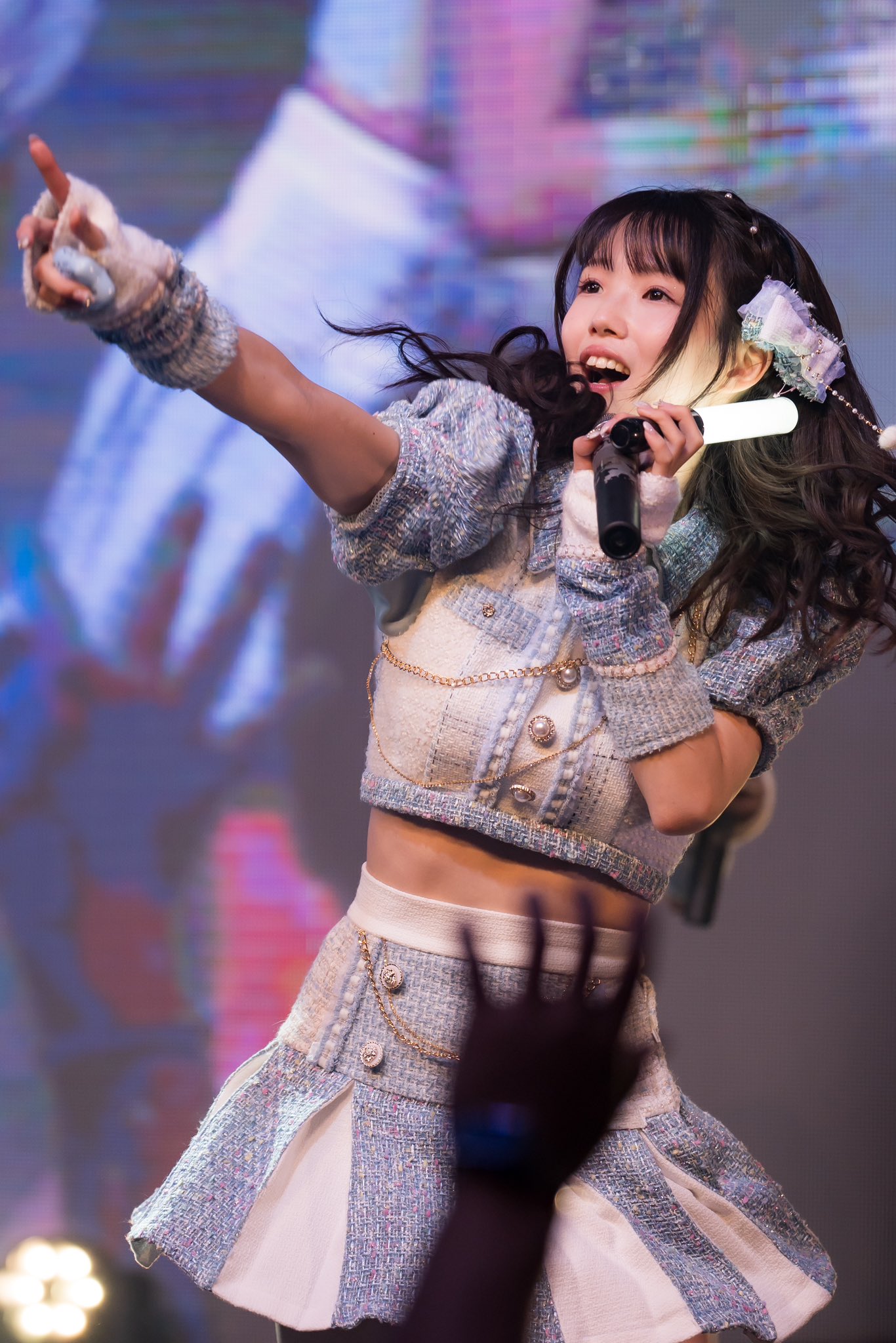 柚子シリーズ 白セーラー ミッドナイトブルー ☆限定☆小木曽雪菜 フルグラフィックシームレスTシャツ ライブ