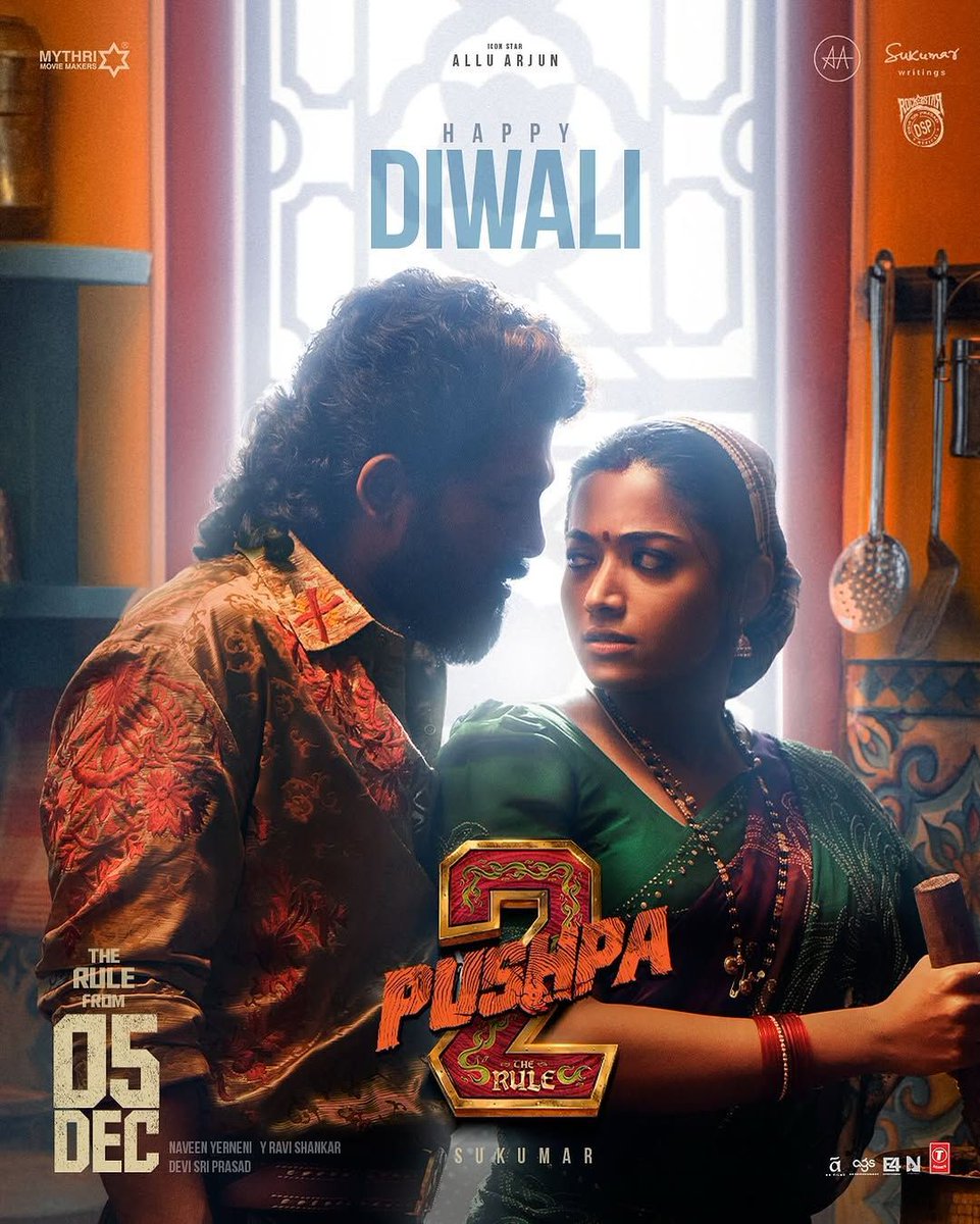 juksuncom's tweet photo. Pushpa 2: The Rule Poster

Directed by Sukumar, starring Allu Arjun in the titular role, alongside Rashmika Mandanna, Fahadh Faasil, Jagapathi Babu, Dhananjaya, Rao Ramesh, Sunil and Anasuya Bharadwaj.  Released worldwide on 5 December 2024 https://t.co/2XXxCgShCz