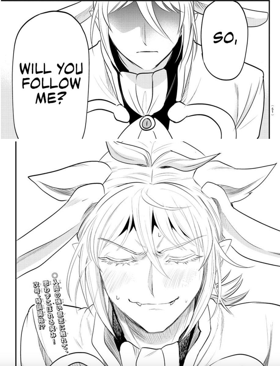 ^v^ huhu. Be serious Iruma, what's he going to say? No? 