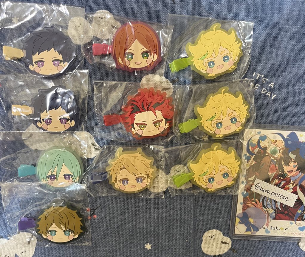 【交換】あんスタ 前髪クリップ 

譲: 弓弦2.巽.翠.ひなた.紅郎.嵐.宙3

求: 定価＋送料＞凛月

PayPay、ゆうちょ銀行
1:1～〇
郵送交換
検索からもお気軽にお声掛けください🙌