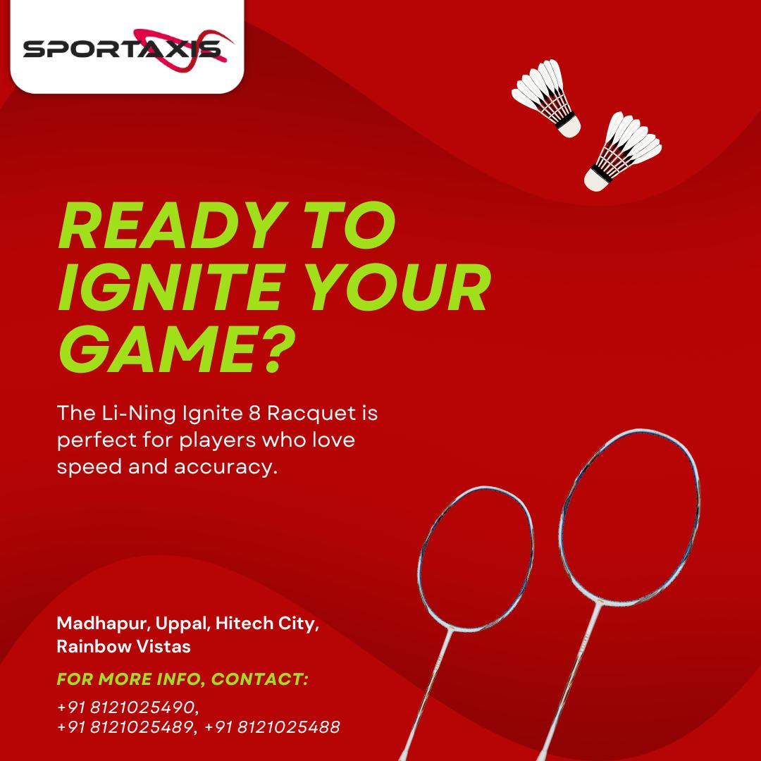 sportaxis24's tweet photo. Power, speed, and precision all packed in one racquet! Are you ready to ignite your game? Visit us now to grab yours! 

#sportaxis #sports #badminton #football #sport #fitness #sportequipment #basketball #training #athlete #workout #motivation #sportsphotography #sportswear https://t.co/qzzbkfX3W4