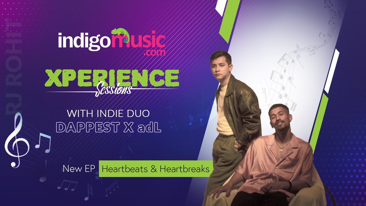 IndigoMusicCom's tweet photo. Xperience Sessions with the Indie duo Dappest & adL 😃about their new EP ‘Heartbeats & Heartbreaks’ and more 🎵🎶Check it out ✨
#indieduo #indiemusic #music #entertainment #xperiencesessions #rj #radio #newep #newtracks #newmusic
Click here: https://t.co/9rZ0gCBjLU https://t.co/kpzKvEMUTN