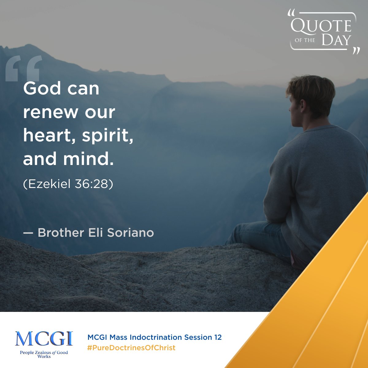 "God can renew our heart, spirit, and mind."

— Brother Eli Soriano, MCGI Mass Indoctrination Session 12

Sins Against the Holy Spirit
#PureDoctrinesOfChrist