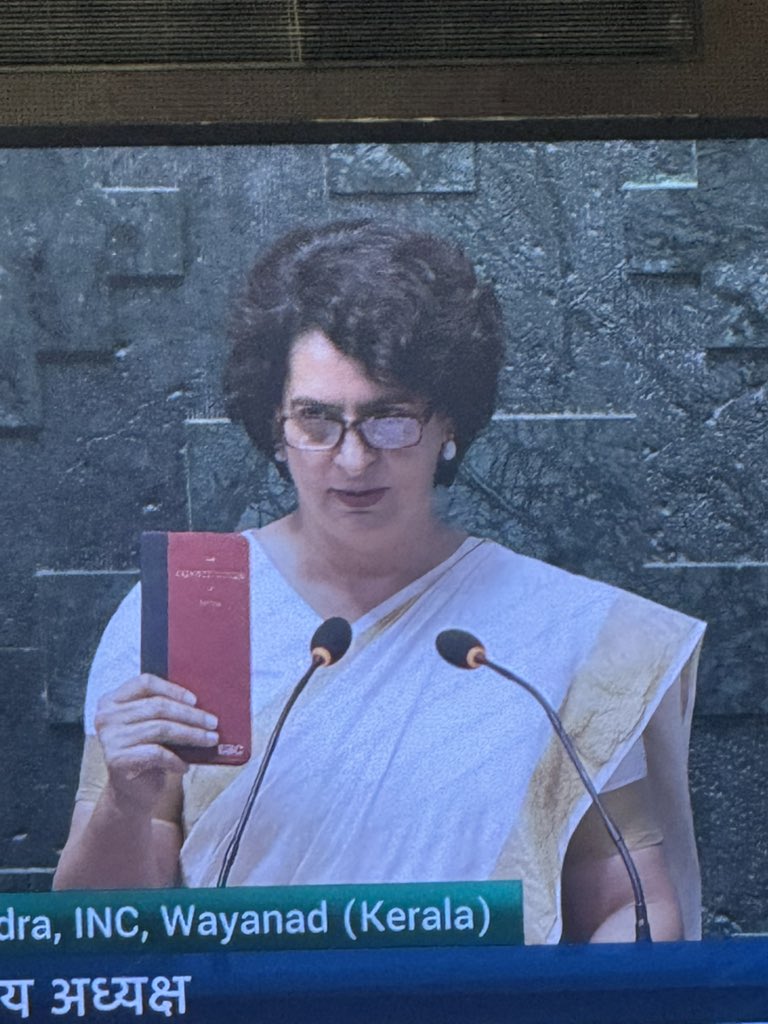 Shashi Tharoor (@shashitharoor) on Twitter photo A pleasure to witness first-hand the swearing-in of @incIndia’s newest MP from Kerala, Smt <a href="/priyankagandhi/">Priyanka Gandhi Vadra</a>. Wishing her great success in representing the people of Wayanad, Kerala and India ! A pleasure to witness first-hand the swearing-in of @incIndia’s newest MP from Kerala, Smt <a href="/priyankagandhi/">Priyanka Gandhi Vadra</a>. Wishing her great success in representing the people of Wayanad, Kerala and India !