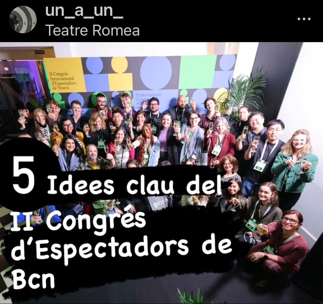 Passa pel nostre Instagram i veuràs el resum del nostre pas pel #congresespectadorsbcn IG: @un_a_un_