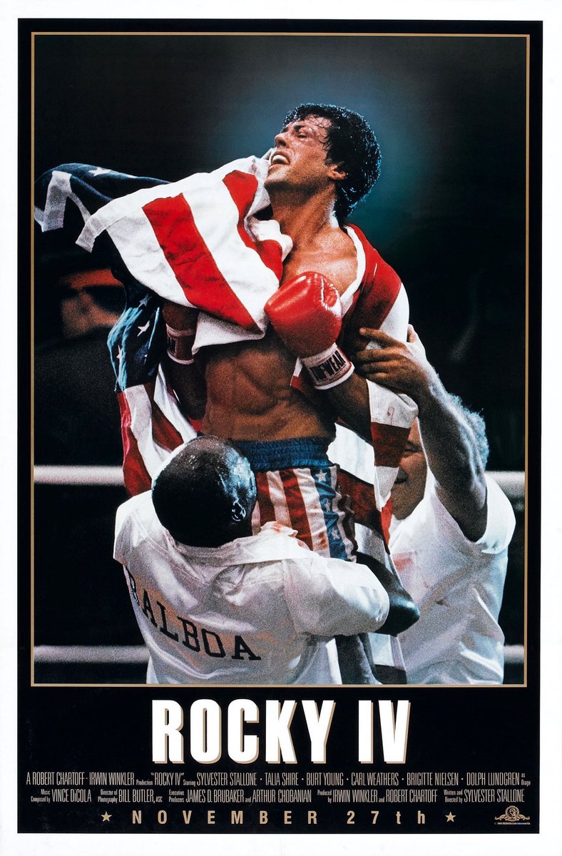RetroNewsNow's tweet photo. 🎬 ‘Rocky IV’ opened in theaters 39 years ago, November 27, 1985 https://t.co/I8iPKdLGUb