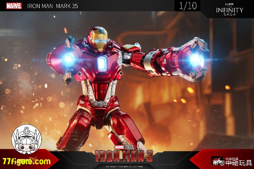 77figure's tweet photo. [先行販売] 中動玩具 1/10 インフィニティ サーガ『アイアンマン3』 MK35 塗装済み可動フィギュア
素材：ABS、PVC
スケール：1/10
全額：3900円（税込み）
--------
👇詳細・アップデートのリンク👇
https://t.co/F4DHO6NAxG

#中動玩具 #マーベル #インフィニティサーガ #アイアンマン3 #MK35 https://t.co/NIqoCjsFzx