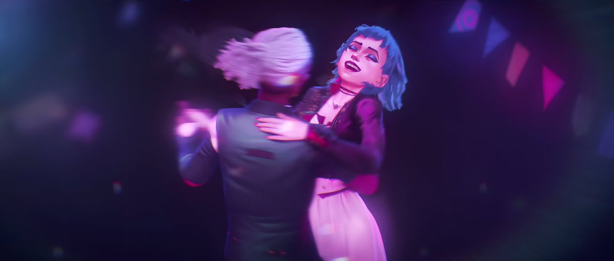 myjinxiskarma's tweet photo. just realized that ekko says “always a dance with you”, and powder and ekko are the only two dancing together throughout the enemy music video AND the song they dance to in the au is literally called “Ma Meilluere Ennemie” (my dearest ENEMY) #arcane #TimeBomb #jinx #ekko #powder https://t.co/8Vif4f0GHM