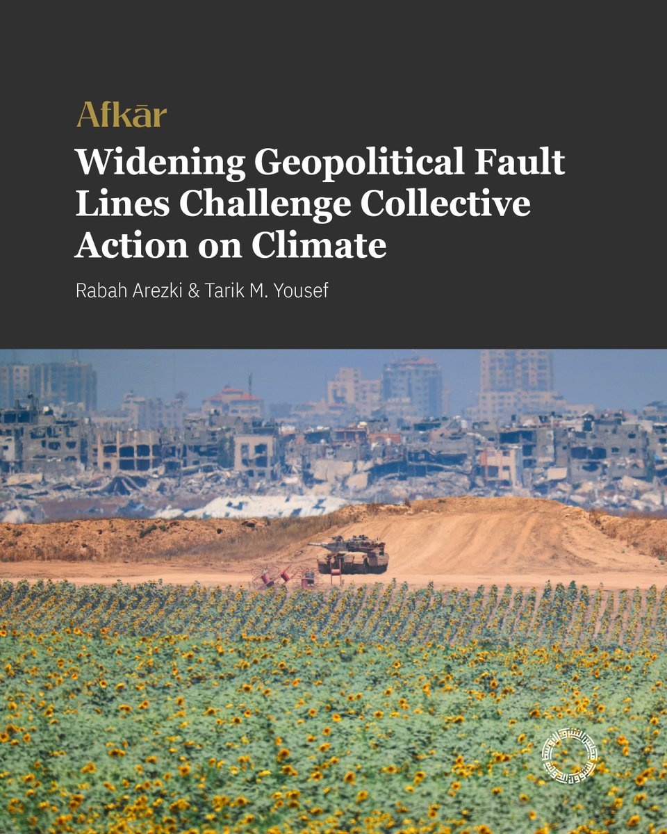 Middle East Council on Global Affairs (@me_council) on Twitter photo Geopolitical fragmentation and wars overshadowed COP29. A more resolute international community should focus on stopping wars, which may not only save lives but also preserve the global compact on climate change and in turn save the planet. <a href="/rabah_arezki/">Rabah Arezki</a> & <a href="/TarikYousef/">Tarik M. Yousef</a> write on Geopolitical fragmentation and wars overshadowed COP29. A more resolute international community should focus on stopping wars, which may not only save lives but also preserve the global compact on climate change and in turn save the planet. <a href="/rabah_arezki/">Rabah Arezki</a> & <a href="/TarikYousef/">Tarik M. Yousef</a> write on
