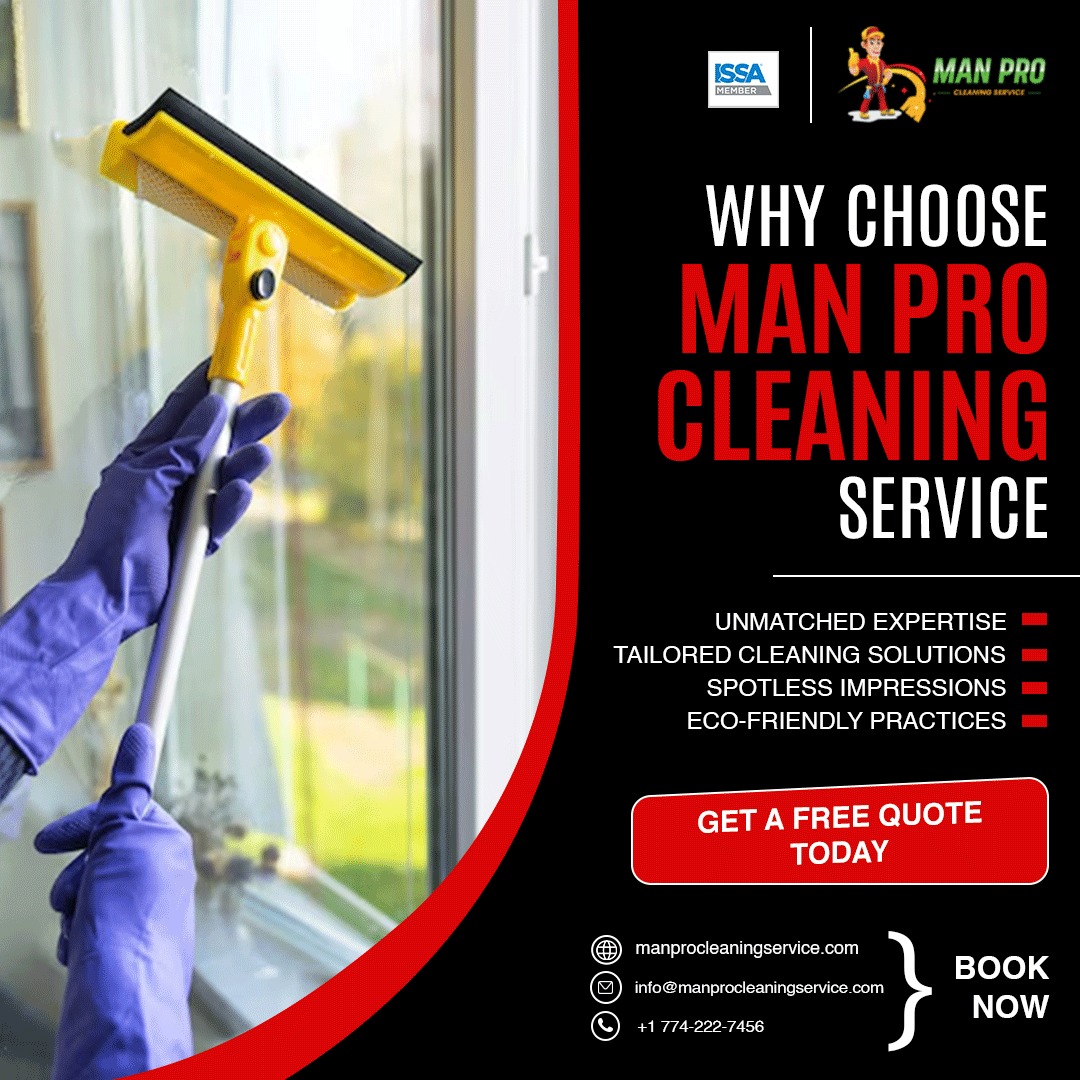 Choose Man Pro Cleaning Service for unmatched expertise, tailored solutions, and spotless impressions. We prioritize eco-friendly practices to ensure a cleaner, greener environment. Experience the difference with professional care and precision.

 #ManProCleaning

Edit