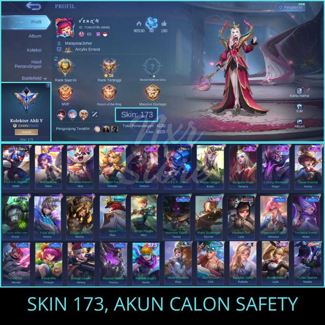haciichann's tweet photo. wts akun ml
titipan
spek:
-epic total 13
-hallowen lilya
-create nata
-clint summer 
-special change, kimmy, dll
monsep safe seminggu, skin 173 cole ahli V, ex mitik
price: 115k
wts wtb akun ml
#zonauang #zonajajanᅠ https://t.co/Fmv9bwGDZ6