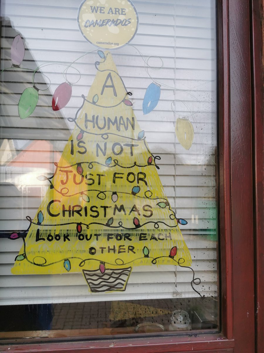 MS Argyll Snowdrop Centre (@msargyll) on Twitter photo Starting to paint our windows for Christmas.
For many Christmas is not the most wonderful time of the year. It can be a very tough time. Please look out for each other. No fixing just be alongside. #BeMoreHuman #WeAreCamerados #AHumanIsNotJustForChristmas <a href="/Camerados_org/">Association of Camerados</a> Starting to paint our windows for Christmas.
For many Christmas is not the most wonderful time of the year. It can be a very tough time. Please look out for each other. No fixing just be alongside. #BeMoreHuman #WeAreCamerados #AHumanIsNotJustForChristmas <a href="/Camerados_org/">Association of Camerados</a>