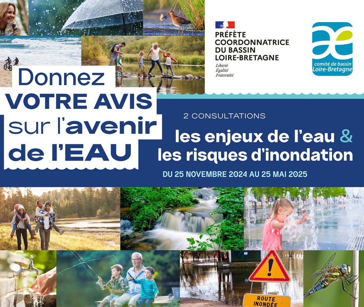 📣Citoyens du bassin <a href="/LoireBretagne/">Eau Loire-Bretagne</a>, donnez votre avis sur l’avenir de l’eau!
📅Consultation ouverte jusqu’au 25/05/25 pour le public et 25/03/25 pour les assemblées
✅Comment participer ?
↪️ En ligne 👉lc.cx/YVHF0n
↪️ Dans l’un des 658 guichets France Services