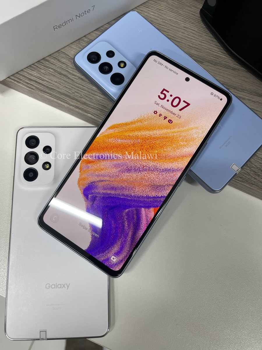 CoreMalawi's tweet photo. Buy Samsung Galaxy A53 5G is designed to stand out | Colors (Blue& White) | 6.5″ Seamless Display | Exynos 1280 chipset | 5000 mAh battery | 128GB storage | 64MP Quad Camera | 6GB RAM | Going at K480,000.00 | Contact: 0995 47 01 74
#coreelectronicsmalawi #Samsung #A53 https://t.co/LdSSz0WuiI