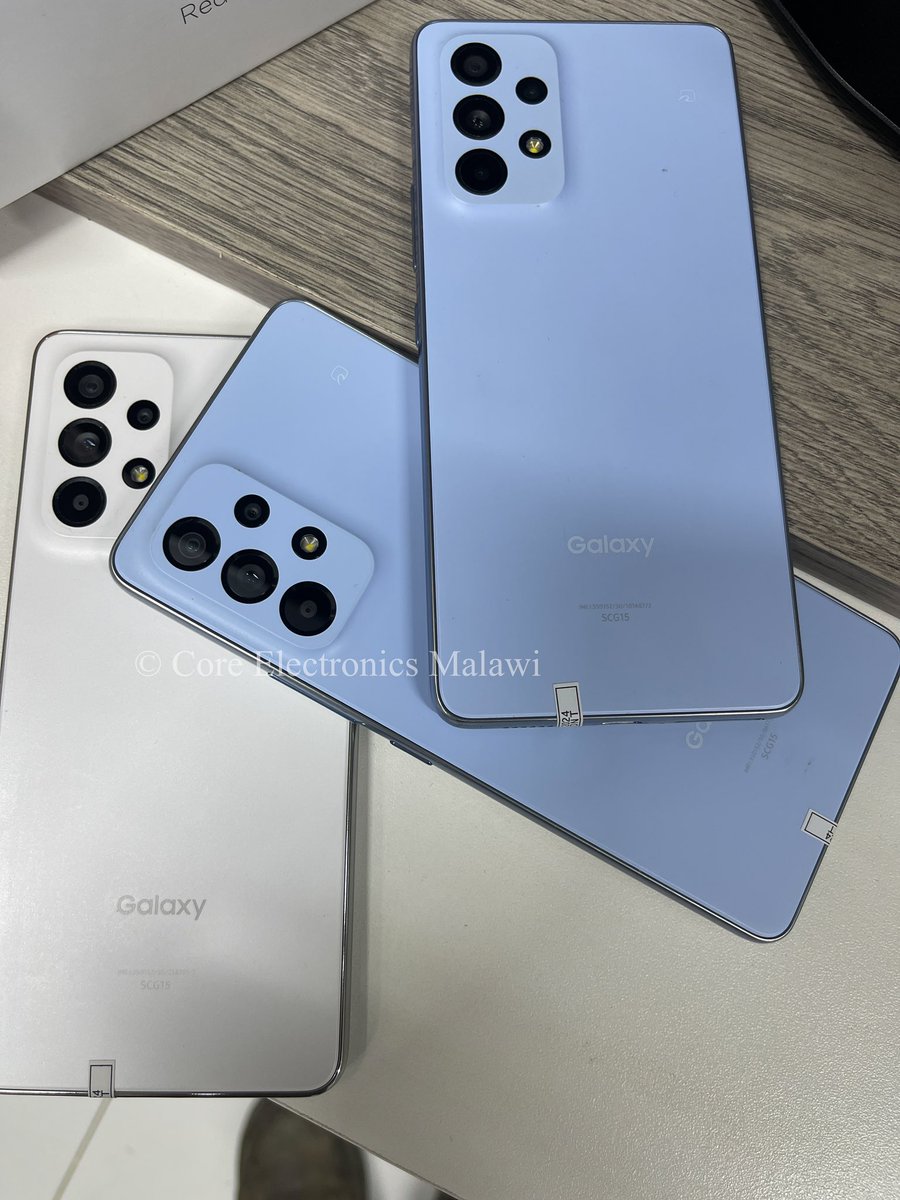 CoreMalawi's tweet photo. Buy Samsung Galaxy A53 5G is designed to stand out | Colors (Blue& White) | 6.5″ Seamless Display | Exynos 1280 chipset | 5000 mAh battery | 128GB storage | 64MP Quad Camera | 6GB RAM | Going at K480,000.00 | Contact: 0995 47 01 74
#coreelectronicsmalawi #Samsung #A53 https://t.co/LdSSz0WuiI