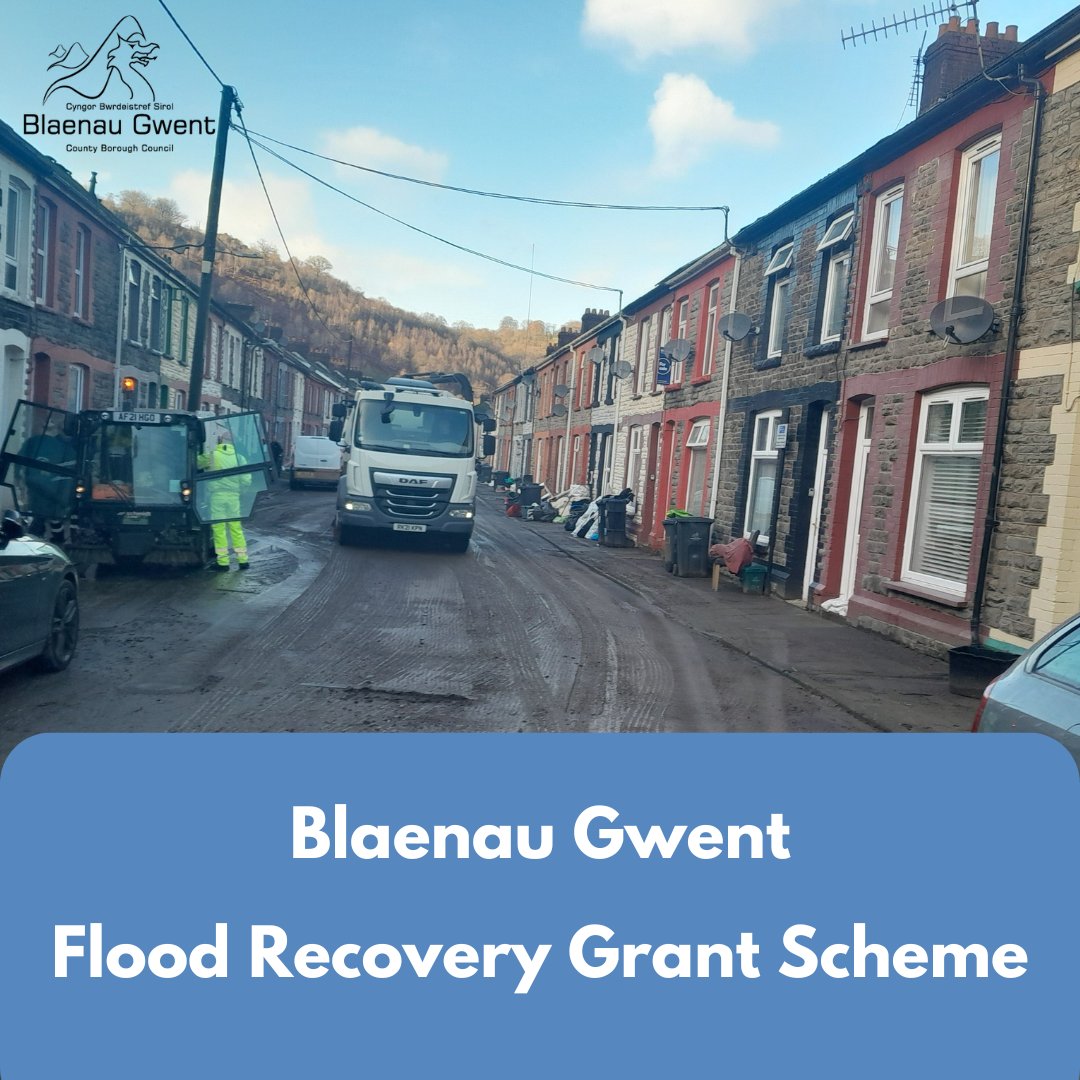 BlaenauGwentCBC's tweet photo. Blaenau Gwent Council is to provide grants of £1,000 to flood victims following Storm Bert. The Flood Recovery Grant Scheme will be available to residents that have suffered internal flooding as a result of the recent storm. More here: https://t.co/MZb1o6LLEF

#stormbert https://t.co/kH3jz09ivt