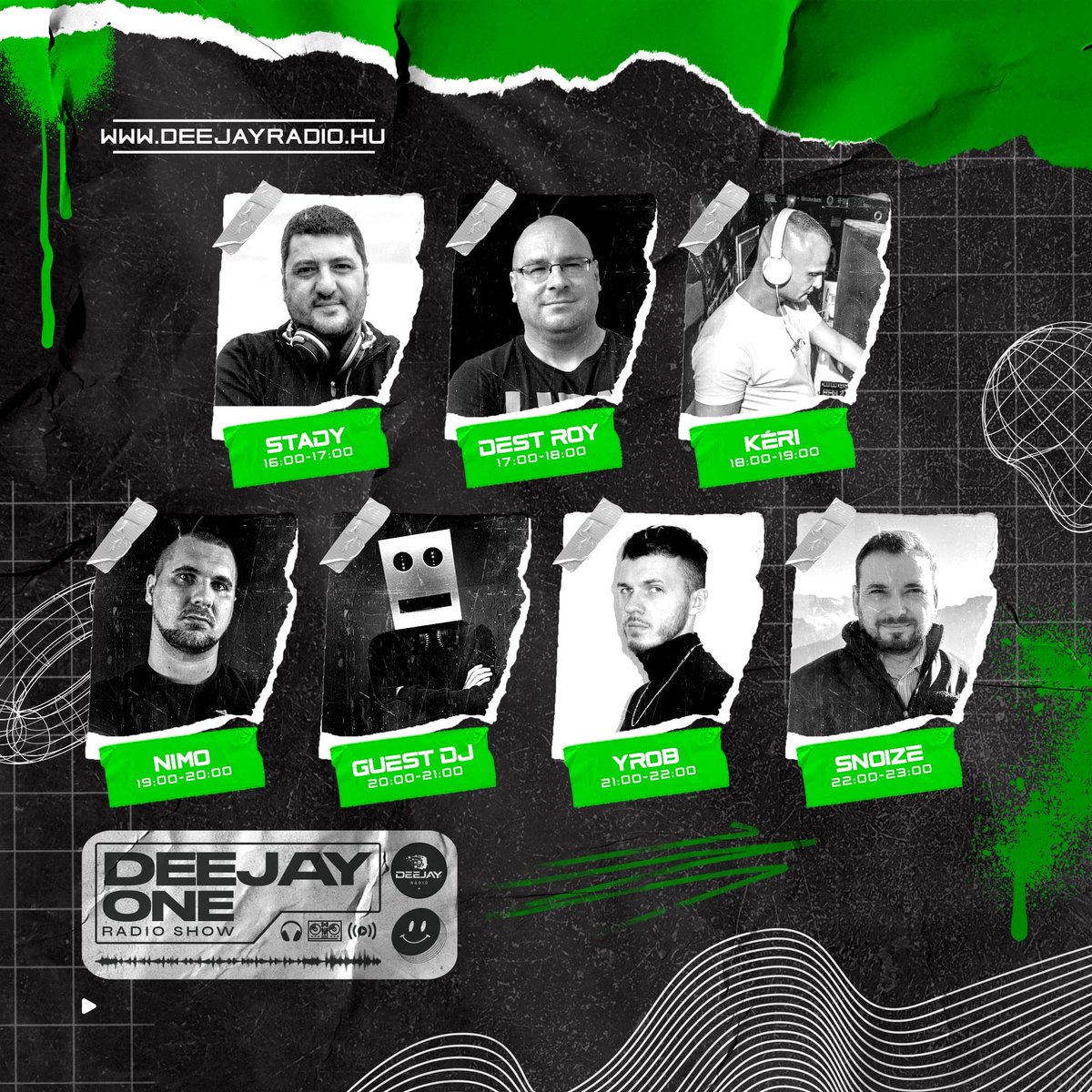 DeejayRadioHun's tweet photo. A szokásos csütörtöki menetrenddel várunk titeket ma!

16:00 - Dj. Stady
17:00 - Destroy
18:00 - Dj Kéri
19:00 - Nimo HU
20:00 - Ahana
21:00 - Dj YRob
22:00 - Snoize

Hallgass minket!

https://t.co/GKj4KfYa5y
https://t.co/GvKoFtWxZE https://t.co/mOyXRFS9DK