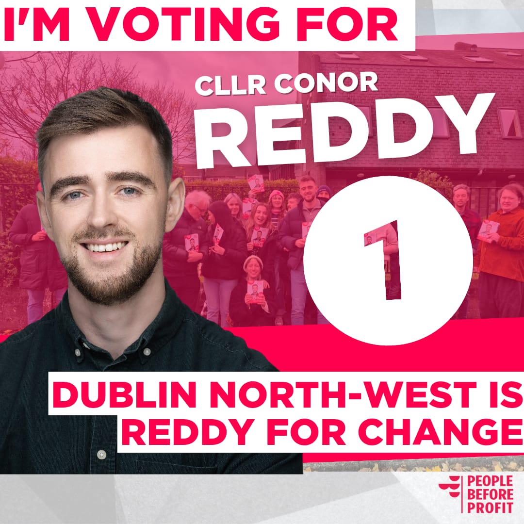 2020 we came close, this time we want to go all the way.

We've had an amazing people-powered campaign full of hope and energy.

Vote Reddy 1 in #DublinNorthWest and transfer left. Spread the word!

#AnotherIrelandIsPossible #GE2024