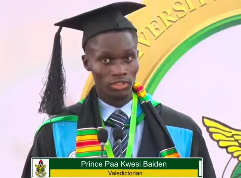 📍📍JUST IN📍📍

Prince Paa Kwasi Baiden from the Dept. of Mathematics with a CWA of 87.07 loses the KNUST 2024 overall best-graduating student title to the Nigerian-born 🇳🇬 Isaac J. Oniti with a CWA of 87.23 from the Dept. of Computer Engineering.

•CWA difference of 0.16 🧠🤯